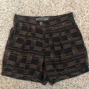 Myne by Ashley Ann 100% patterned silk shorts.